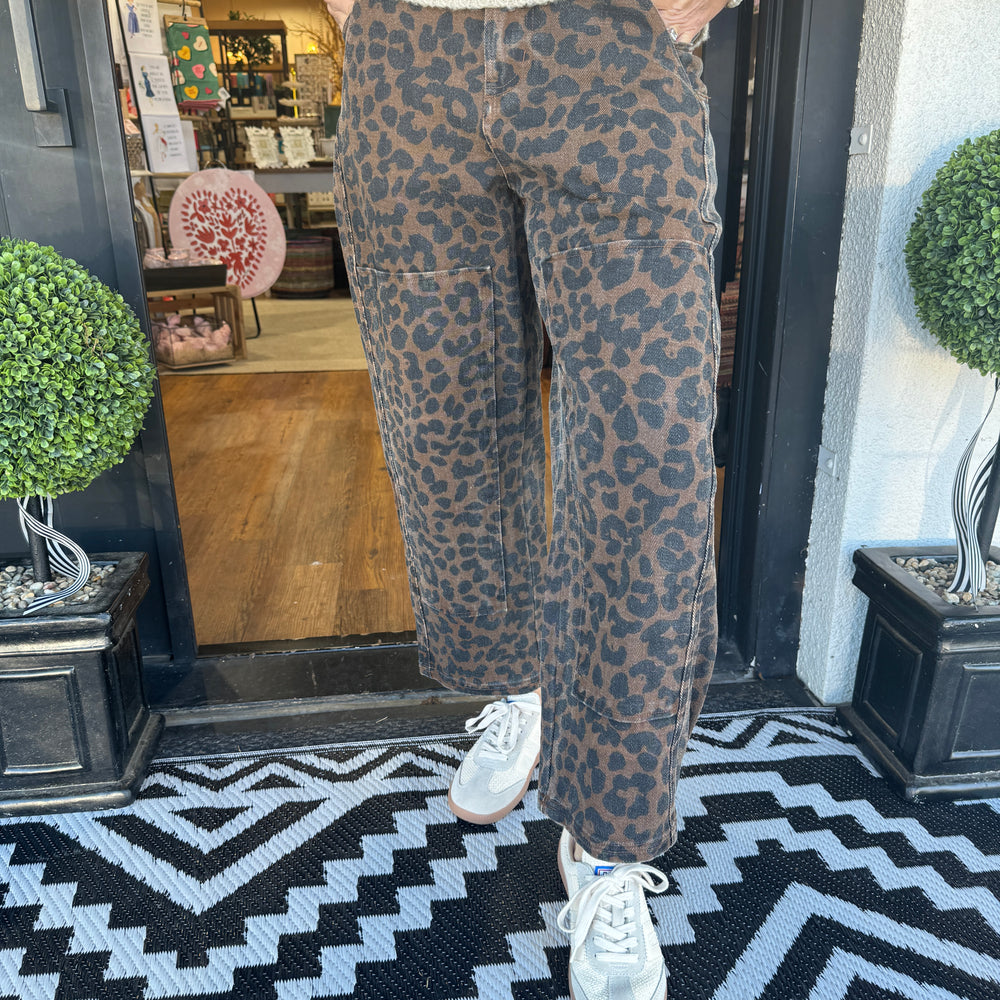 Harlee Leopard Barrel Pants