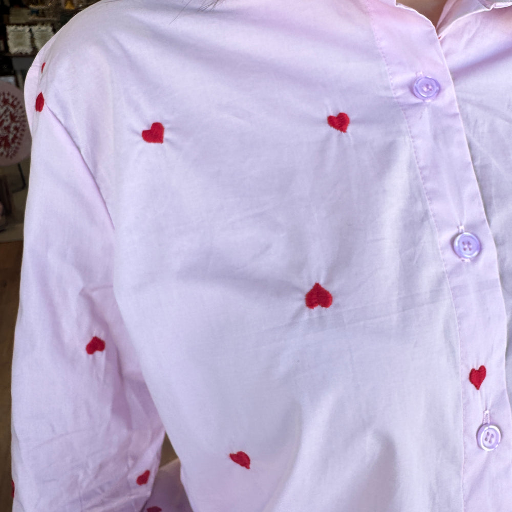 
                  
                    Ira Heart Button Down Top
                  
                