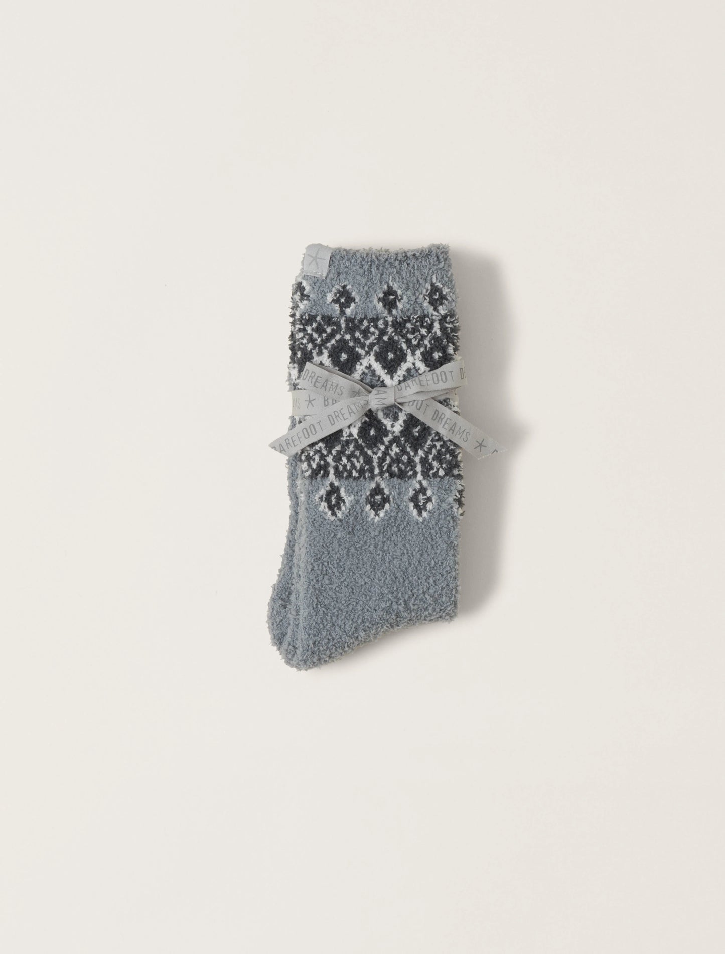 Barefoot Dreams CozyChic Fair Isle Socks- Moonbeam Multi