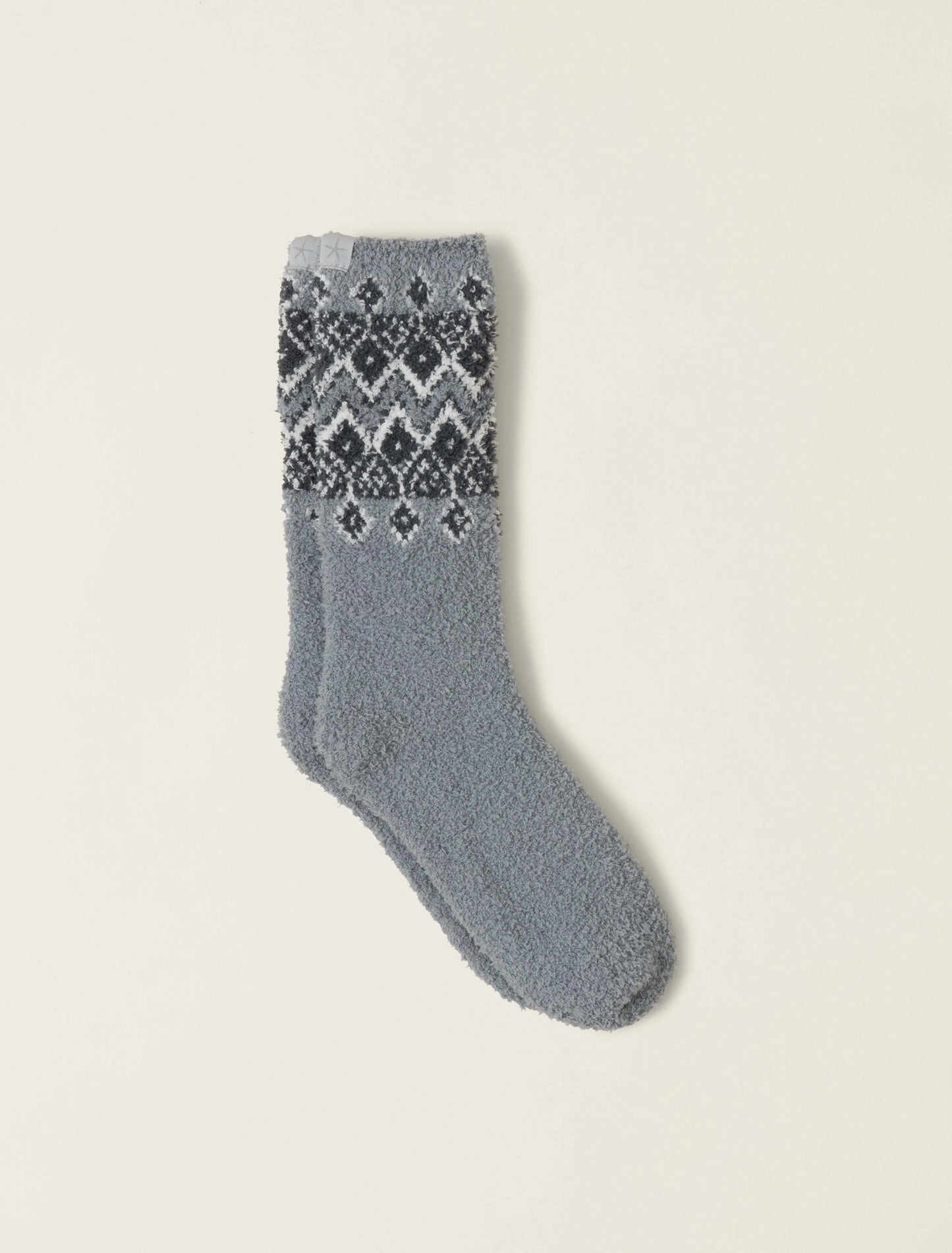 Barefoot Dreams CozyChic Fair Isle Socks- Moonbeam Multi