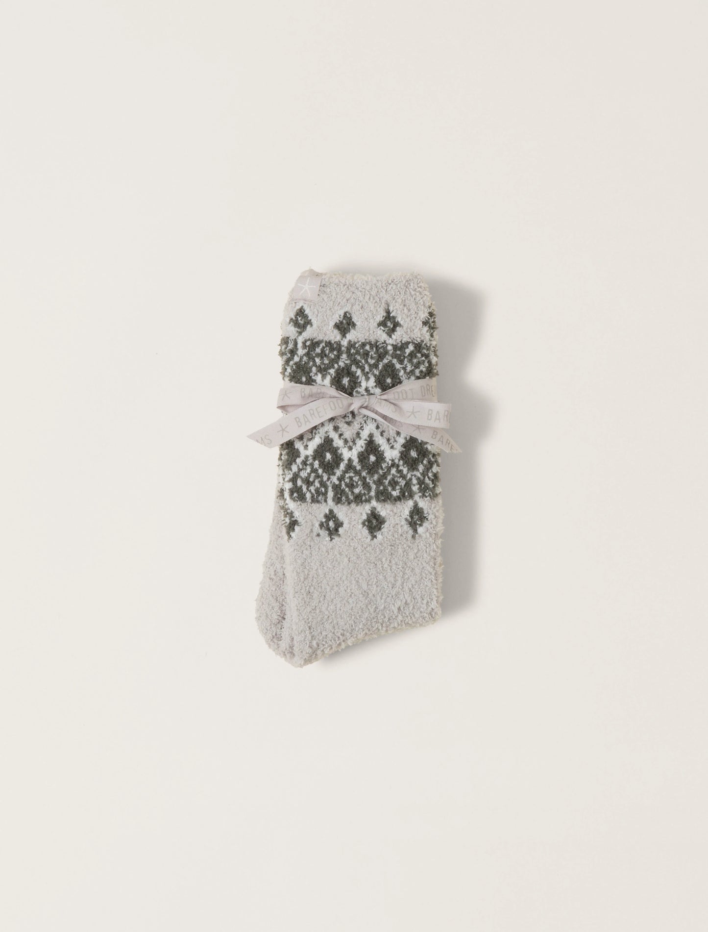 Barefoot Dreams CozyChic Fair Isle Socks- Malibu Mist Multi