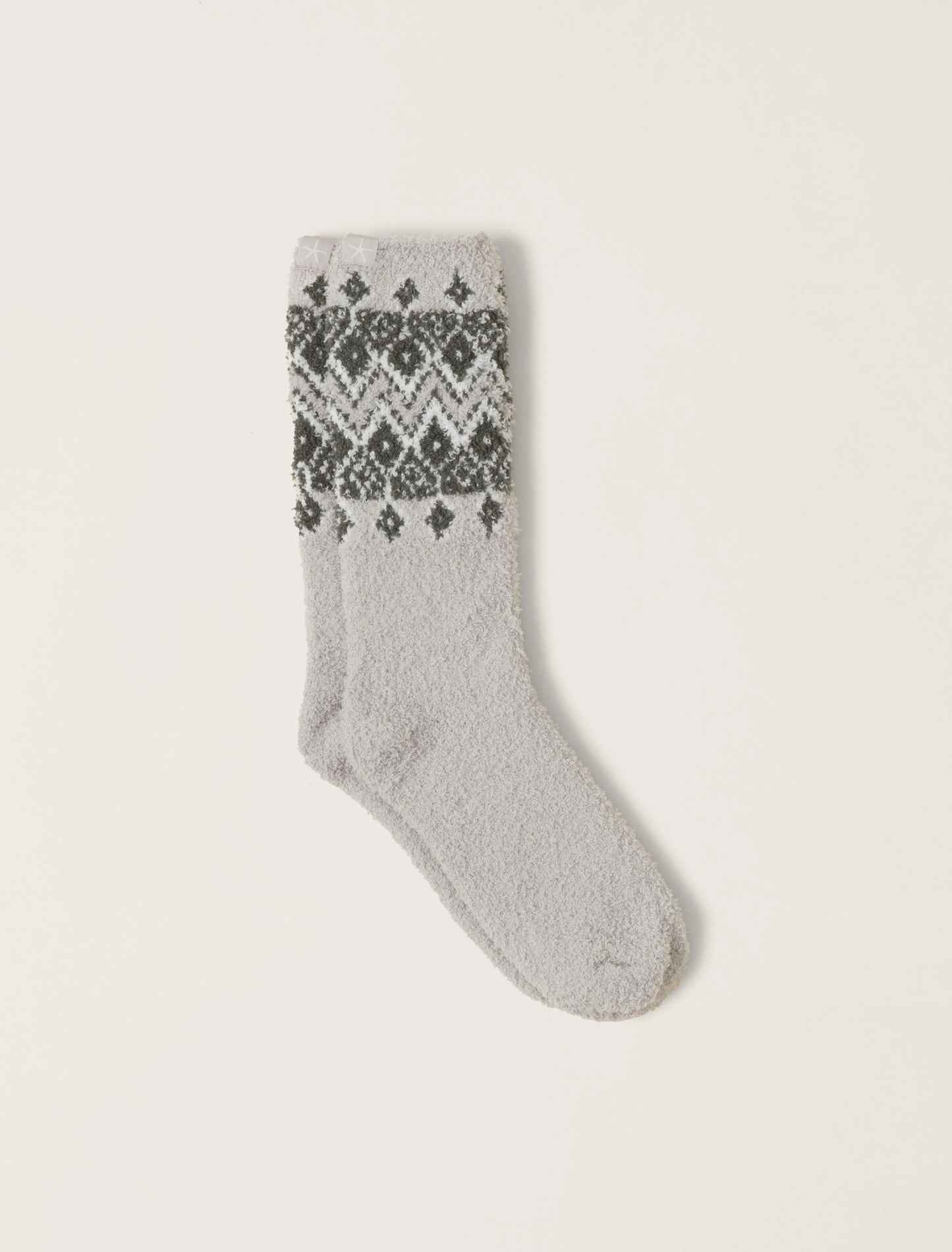 Barefoot Dreams CozyChic Fair Isle Socks- Malibu Mist Multi