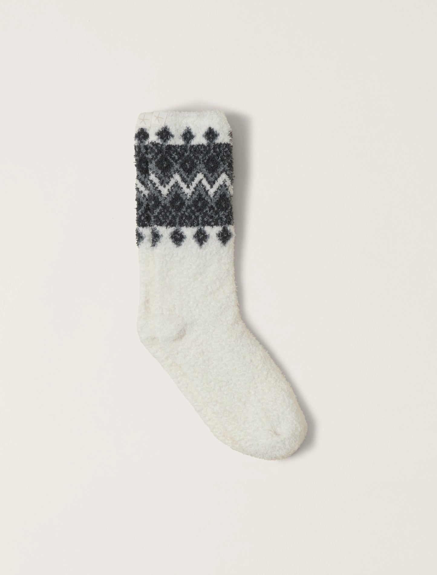 Barefoot Dreams CozyChic Fair Isle Socks- Pearl Multi