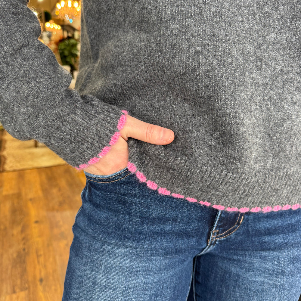 
                  
                    Drew Sweater - Charcoal Pink
                  
                