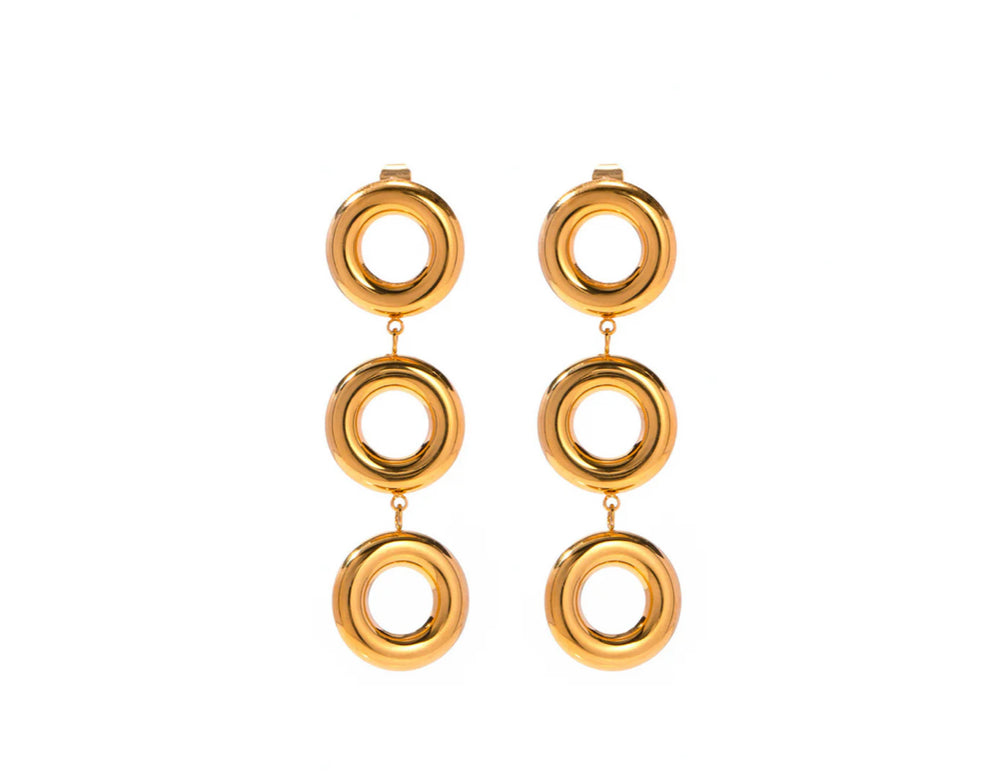 Sol Triple Stud Earrings