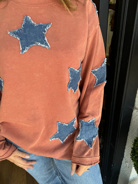 Stella Denim Star Rust Sweatshirt