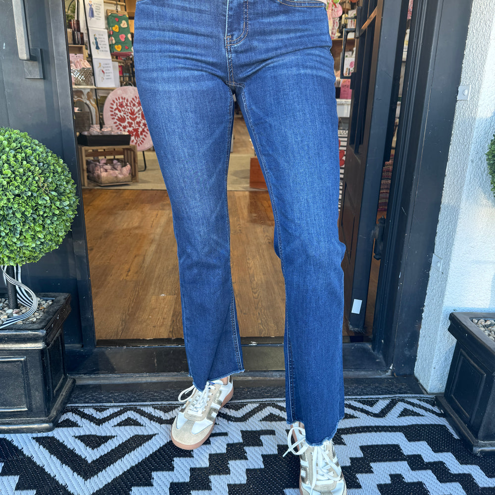 Privilege Mid-Rise Kick Flare Jeans