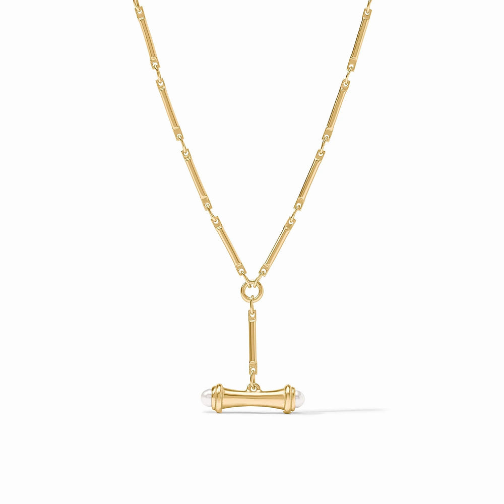 Bamboo Delicate Necklace Pearl
