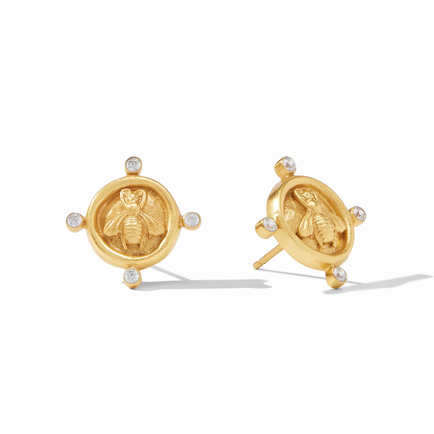 Bee Cameo Stud - Cubic Zirconia