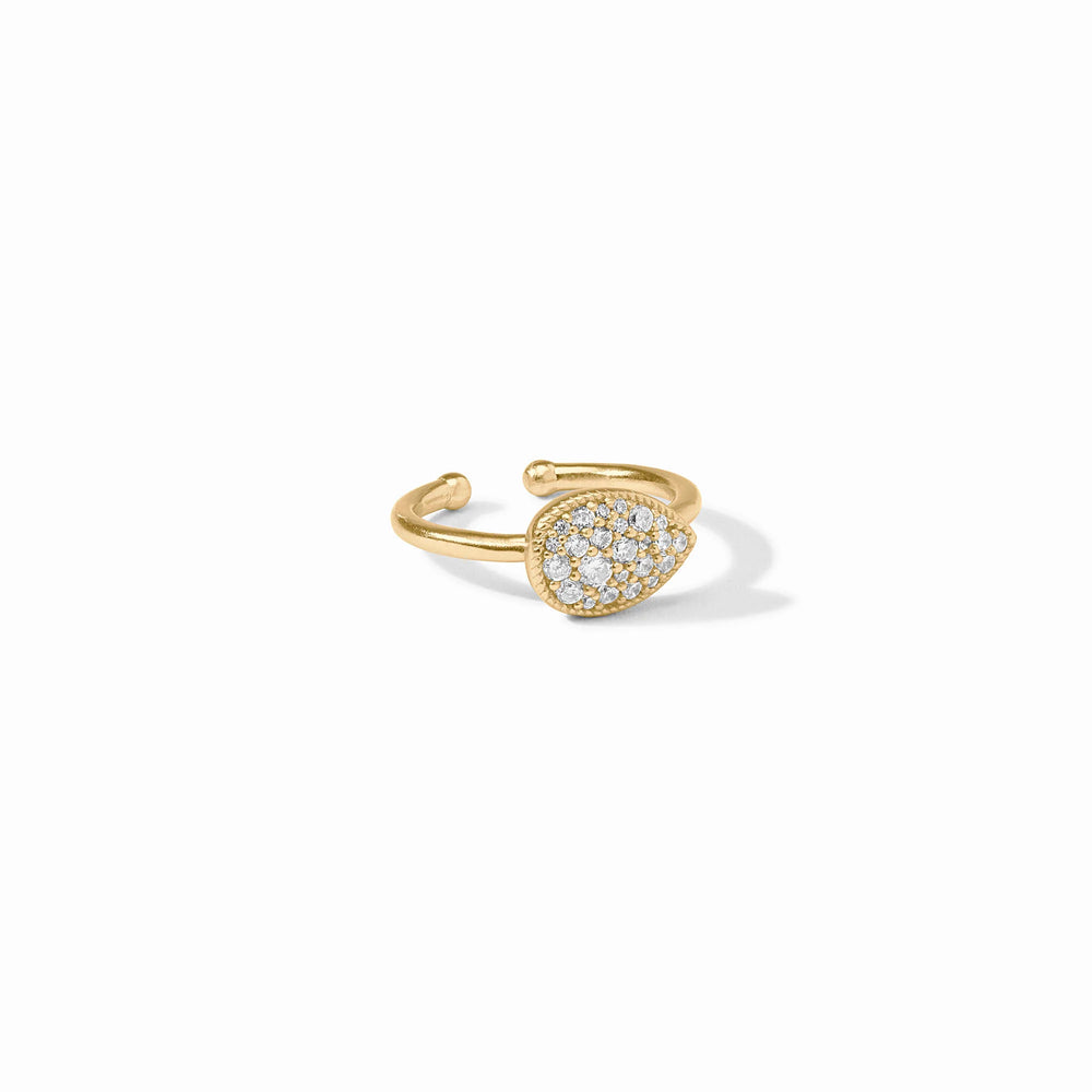Pave Teardrop Stacking Ring