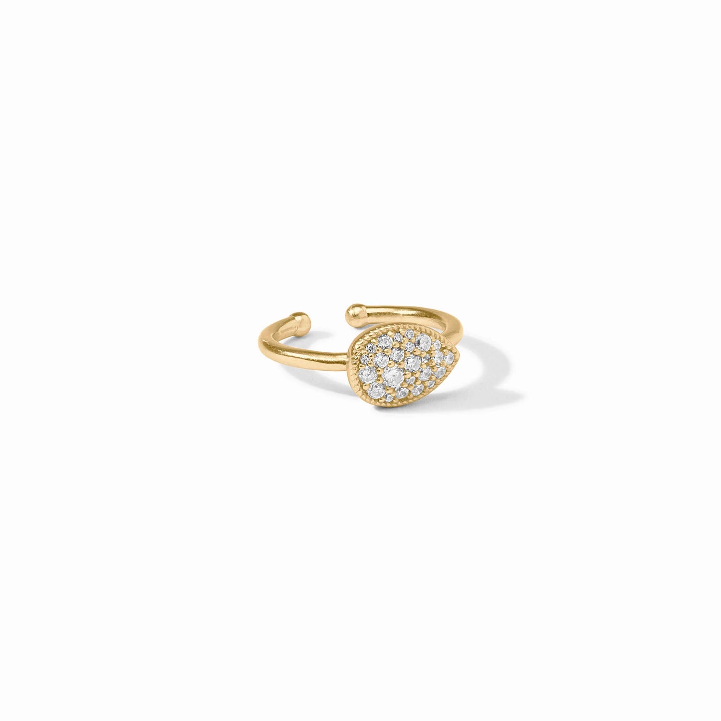 Pave Teardrop Stacking Ring
