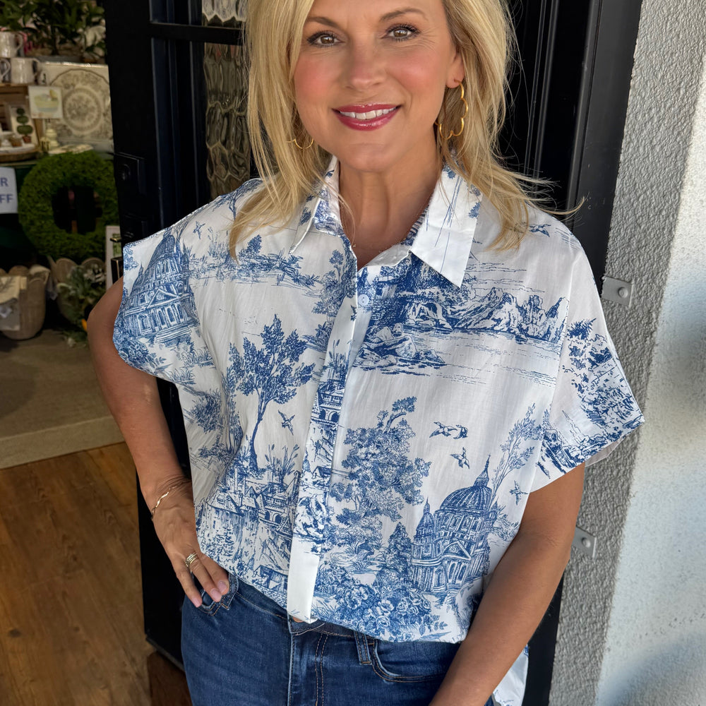 Noelle Top- Blue