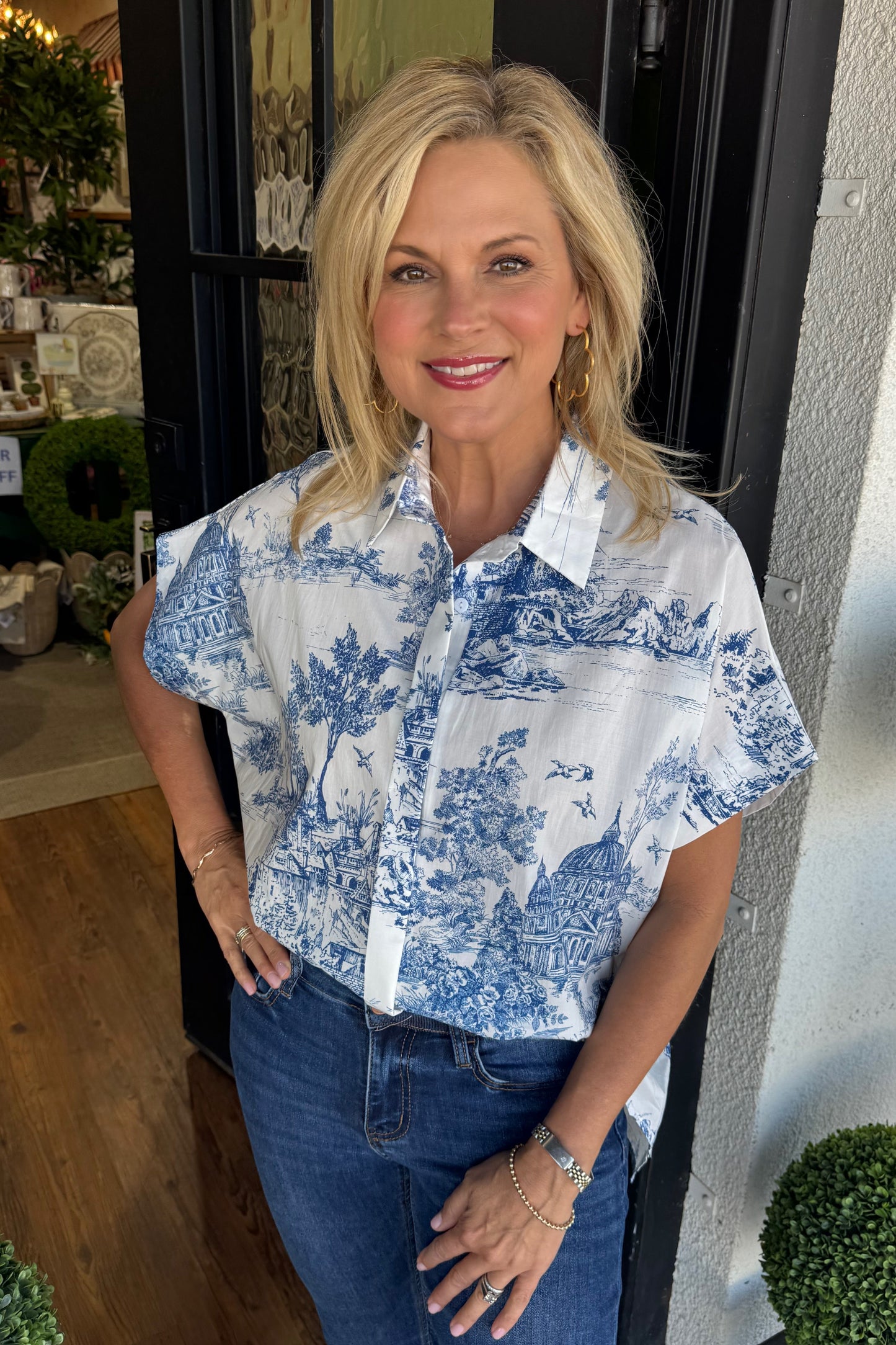 Noelle Top- Blue