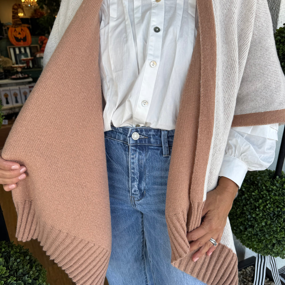 
                  
                    Bringham Reversible Poncho - Tan
                  
                