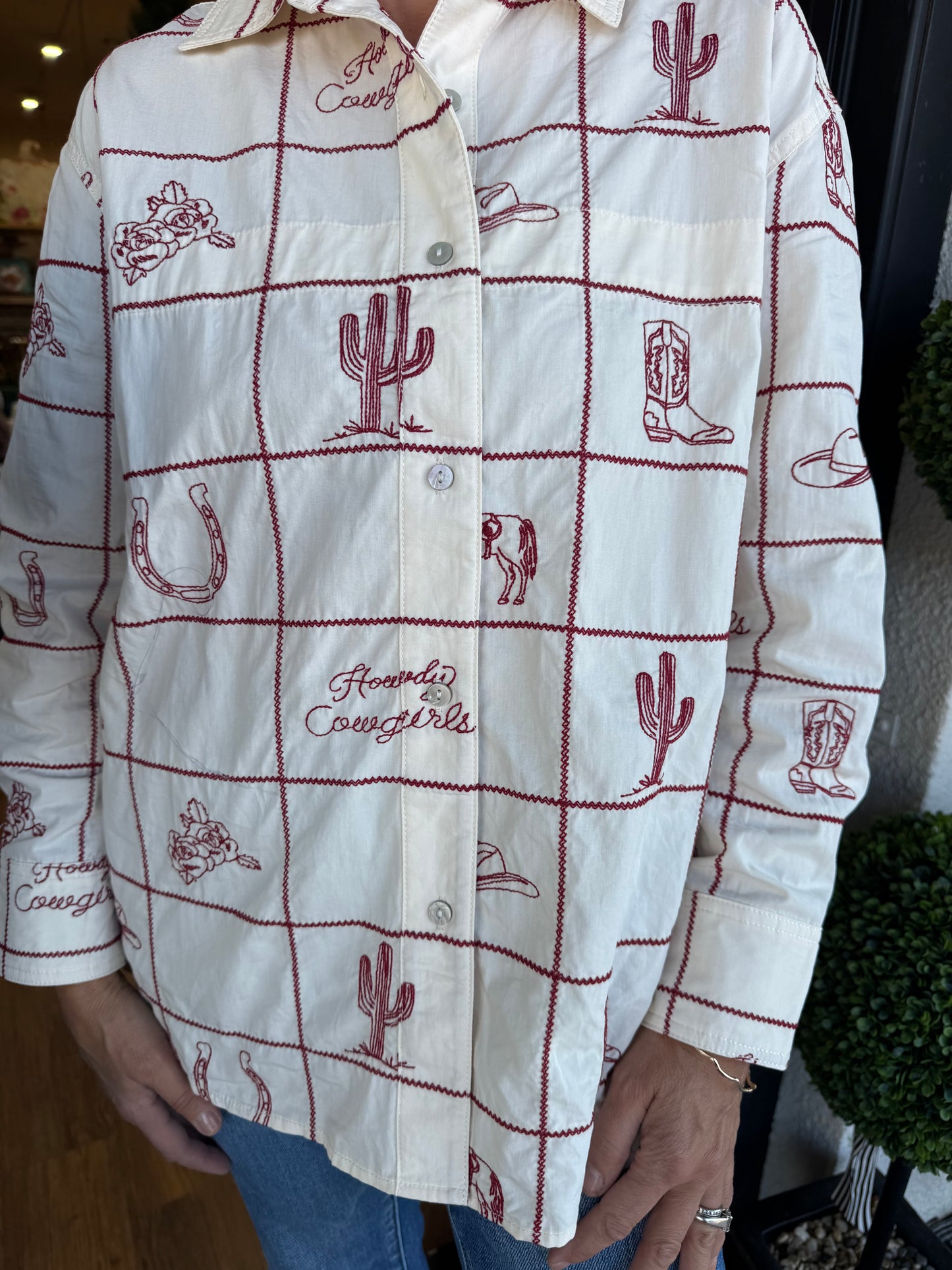 Rhonda Top - Cherrywood Cream