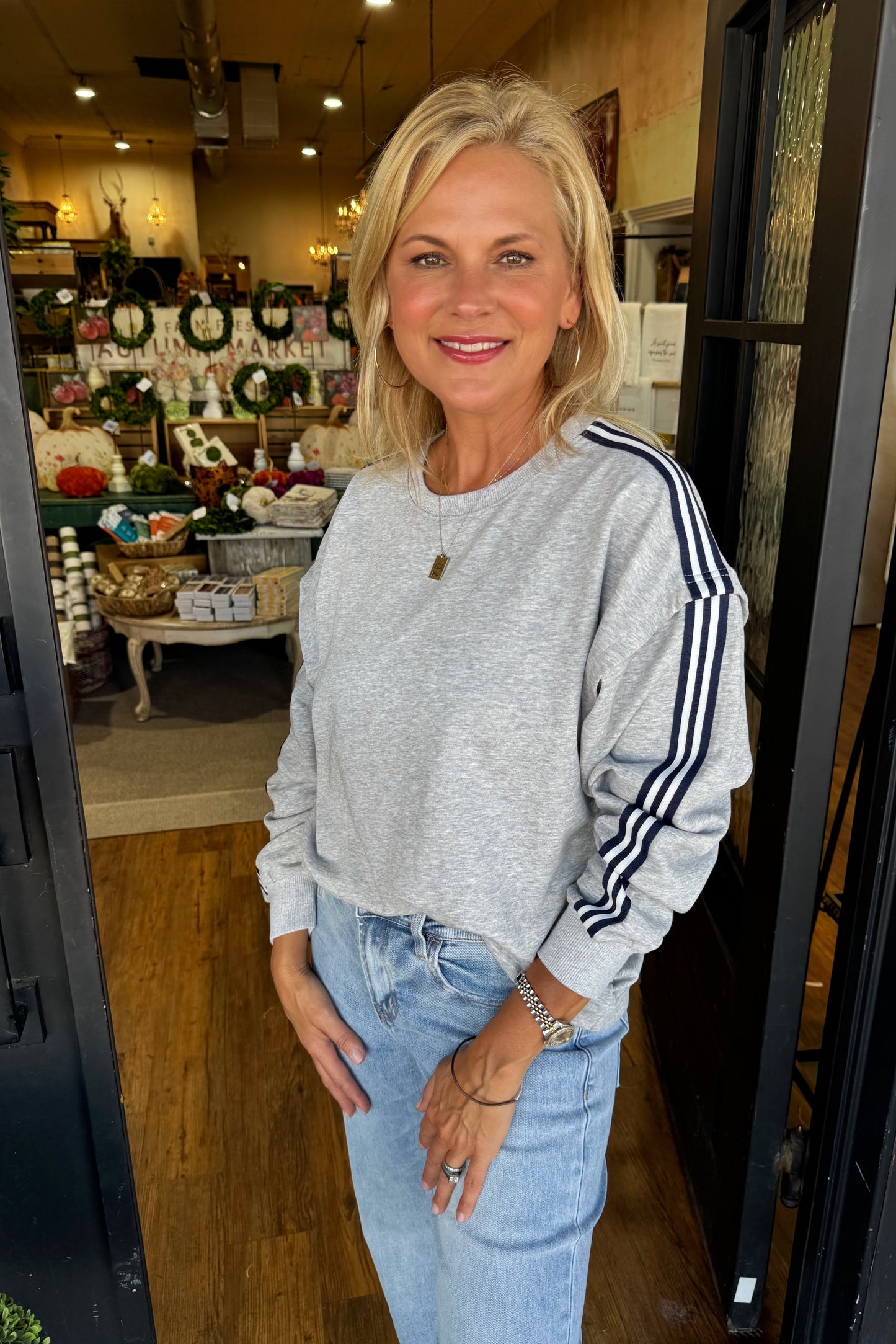 Juliana Top - Heather Grey