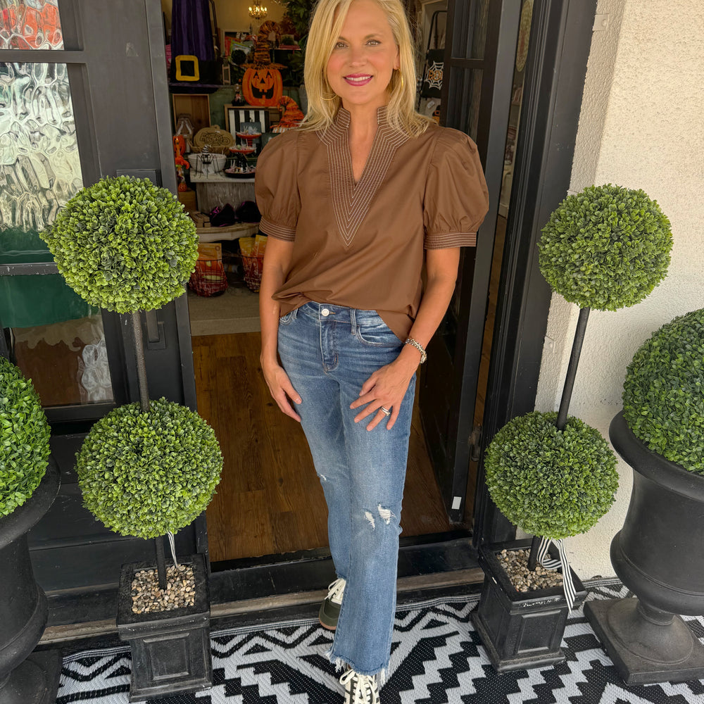 Eliza Top - Brown