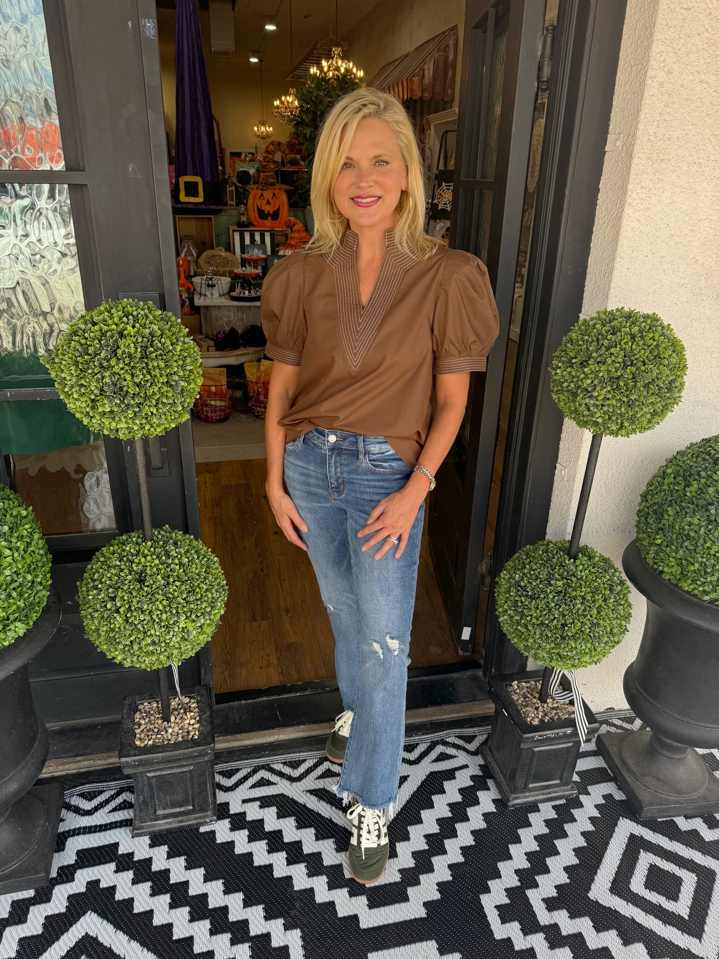 Eliza Top - Brown