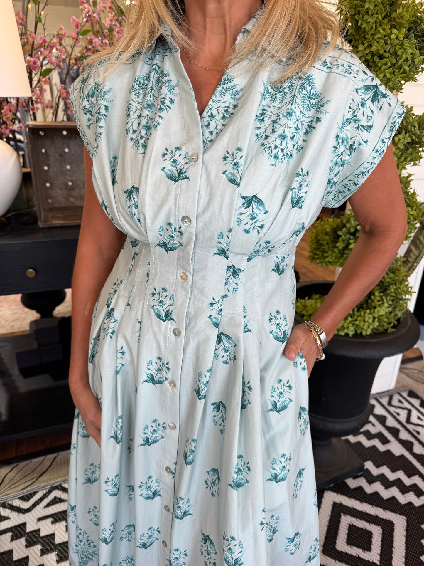 Jonie Dress - Dusty Blue