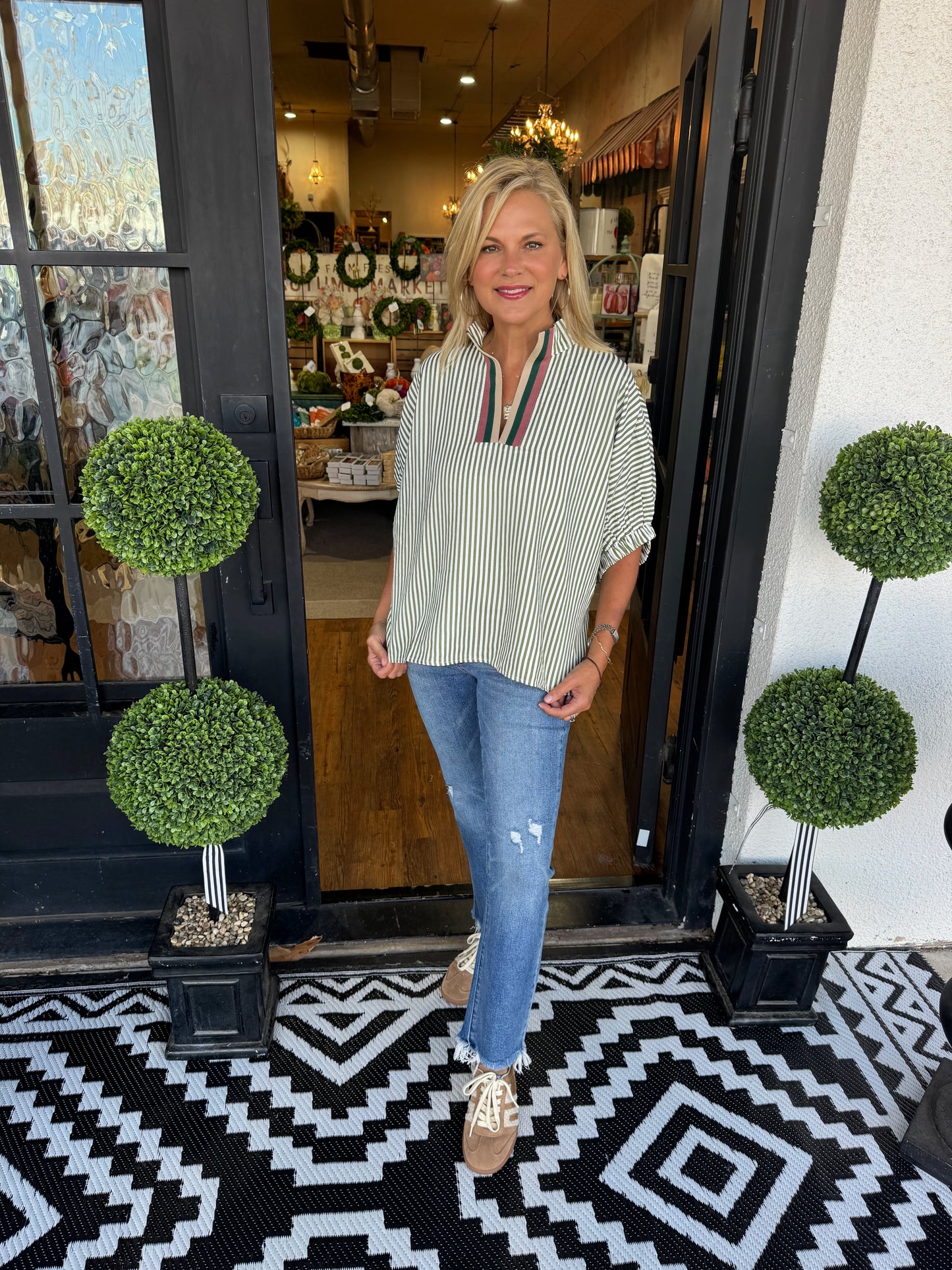 Birdie Top-Olive