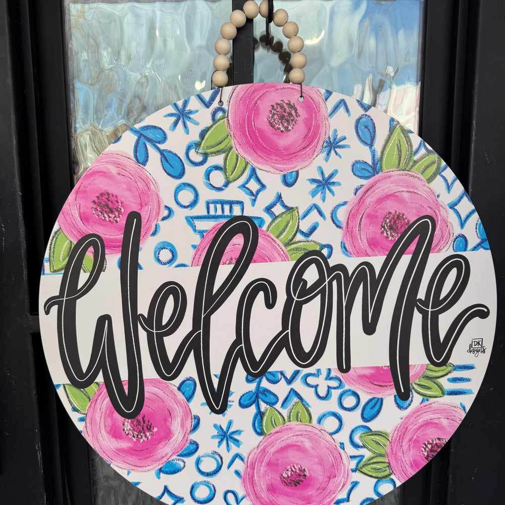 Chinoiserie Welcome Door Hanger