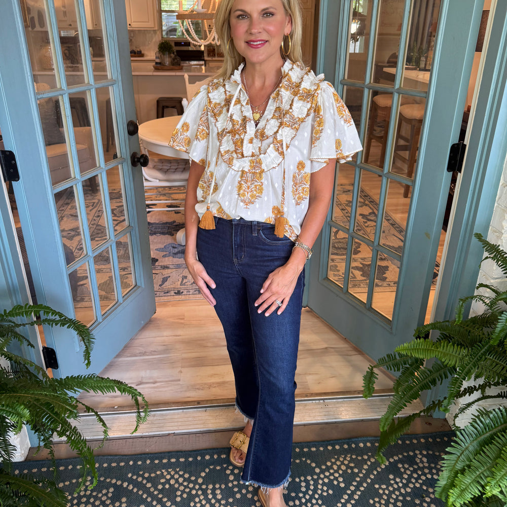 Ivy Jane Priscilla Ruffle Bib Top