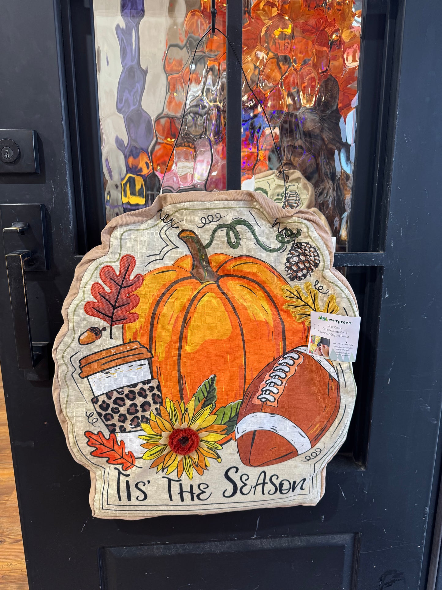 Tis the Season Fall Lighted Estate Door Hanger
