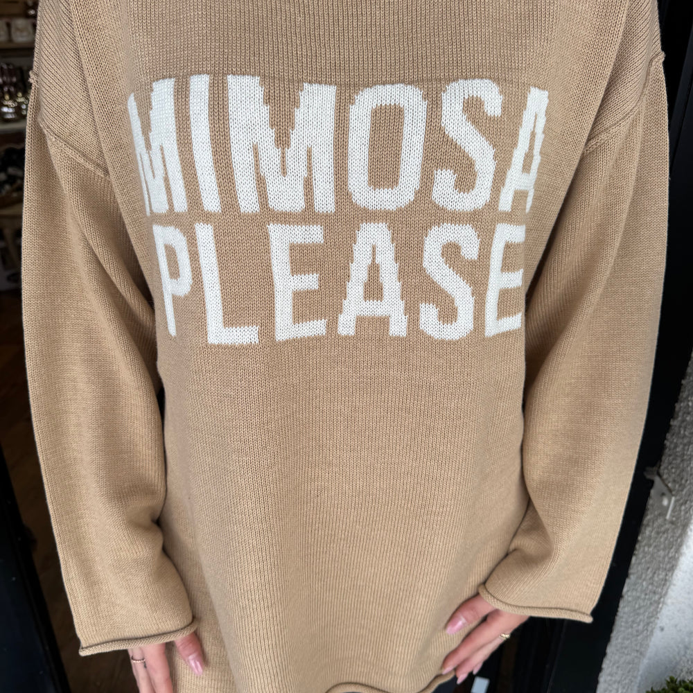 
                  
                    Mimosas Please Sweater- Beige
                  
                