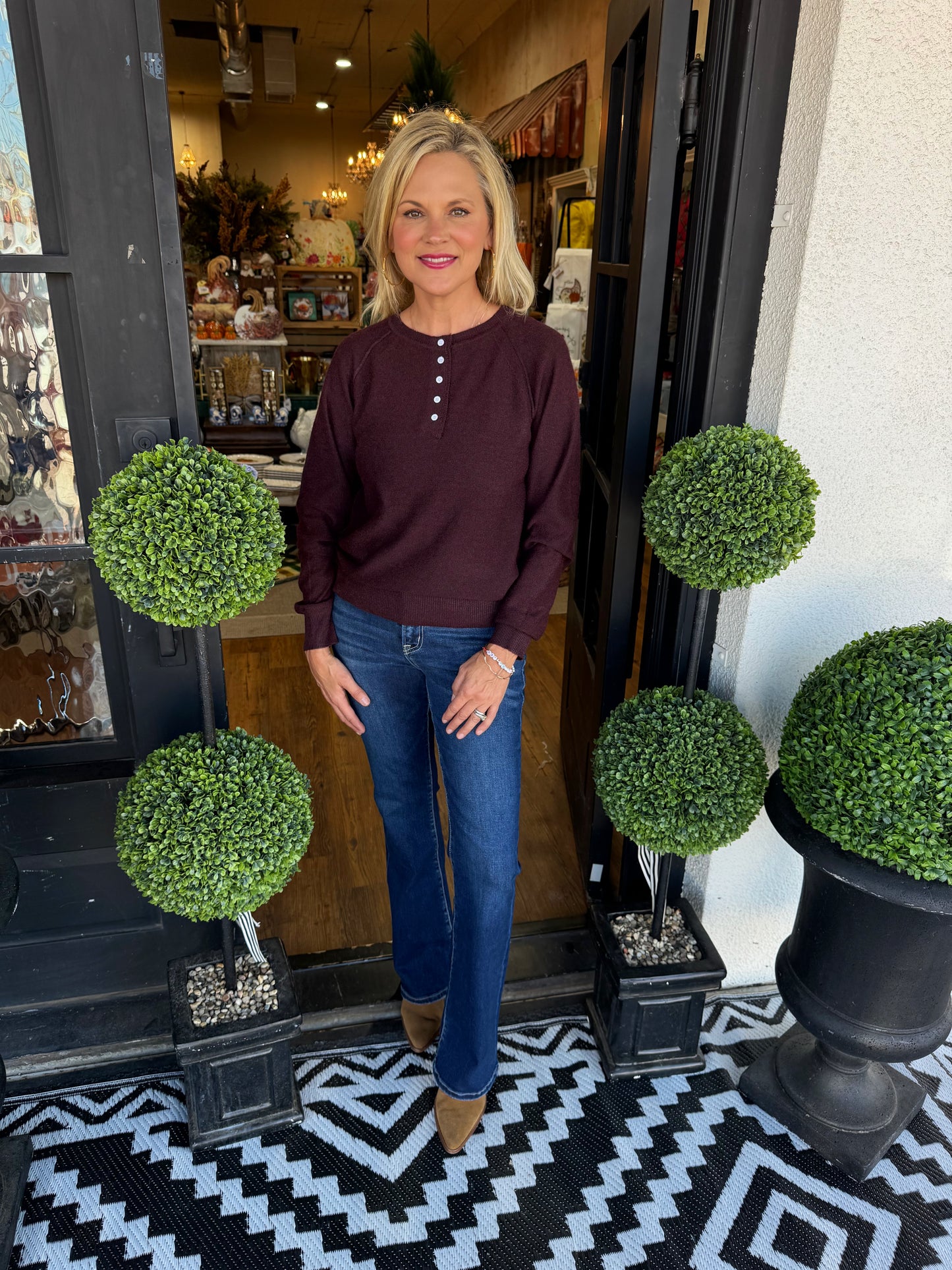 Margot Sweater - Burgundy