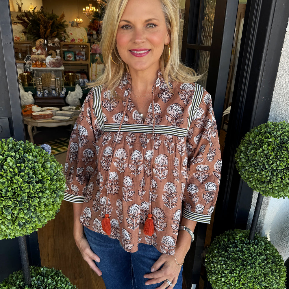 Aledo Top - Brown