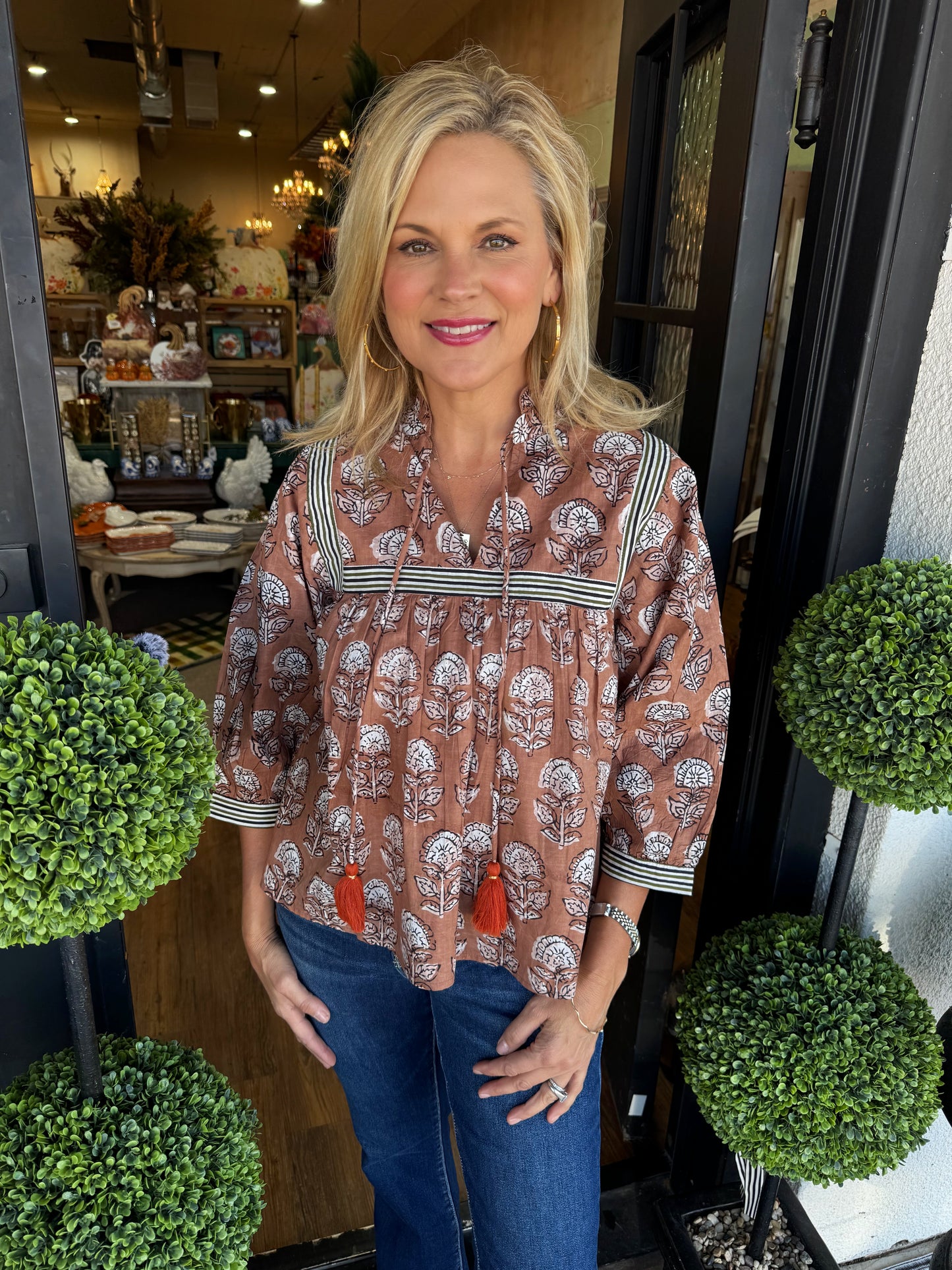Aledo Top - Brown