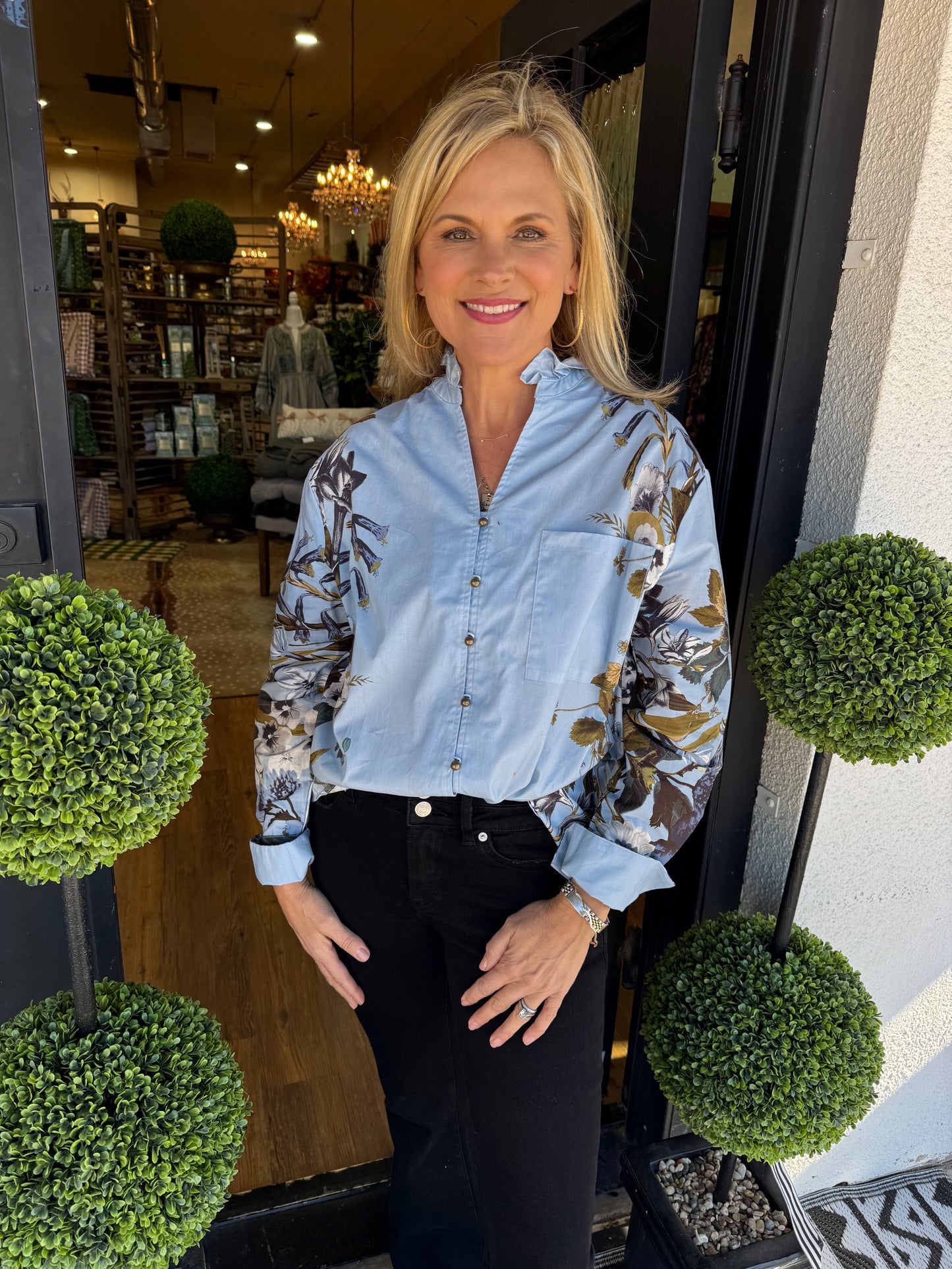 Riley Top - Chambray