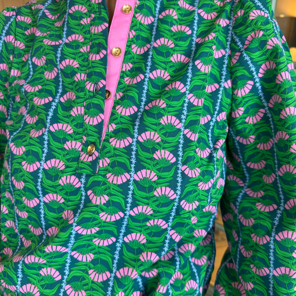 
                  
                    Lia Honey Vines Top - Green
                  
                
