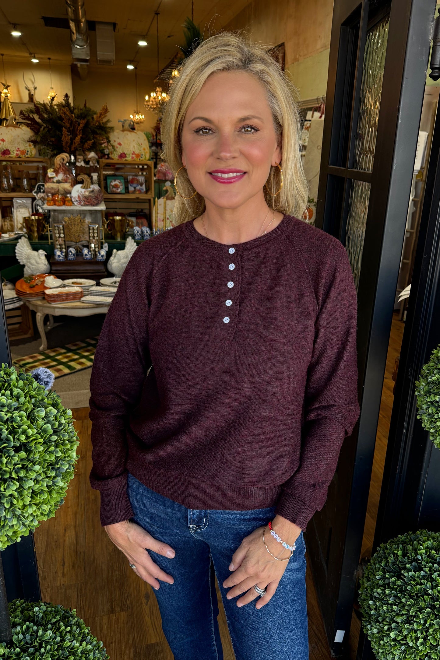 Margot Sweater - Burgundy