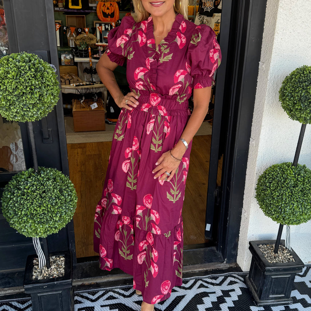 Karina Dress - Wine