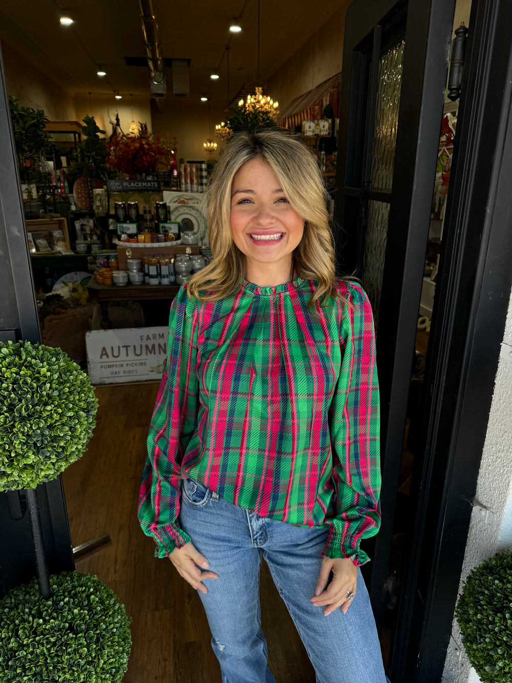 Quinn Plaid Blouse