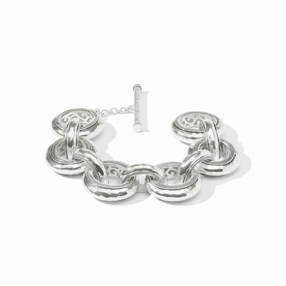 Cannes Statement Hinge Bangle - Silver