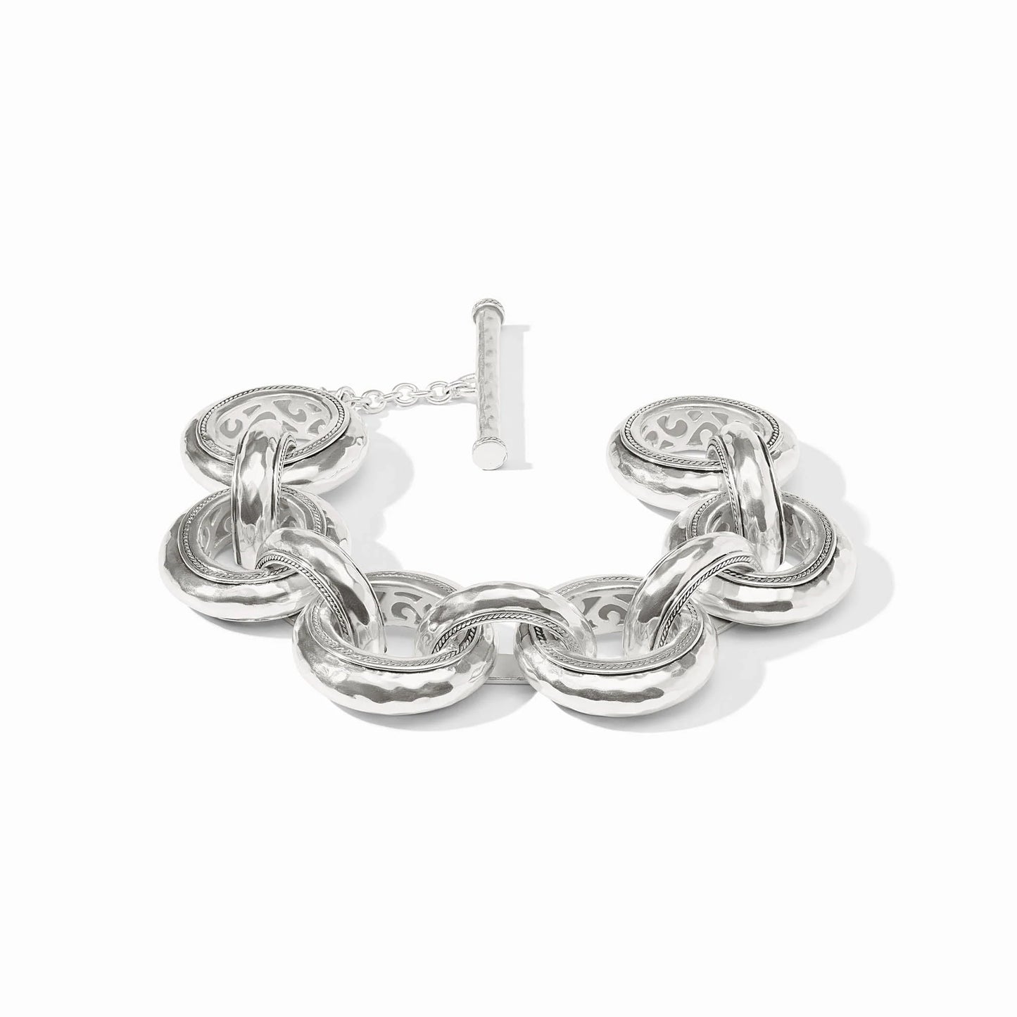 Cannes Statement Hinge Bangle - Silver