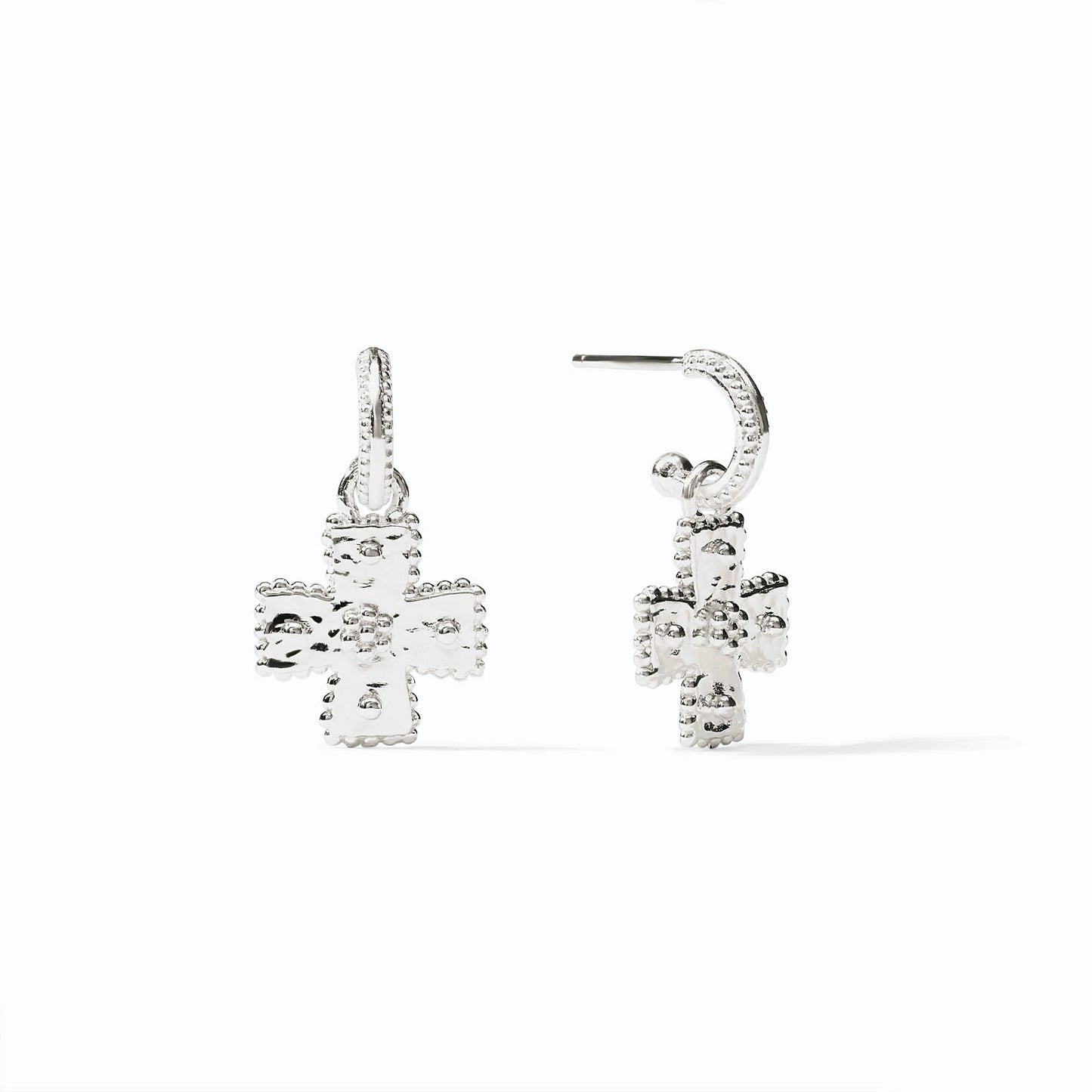 Malta Canterbury Hoop & Charm Earring - Silver