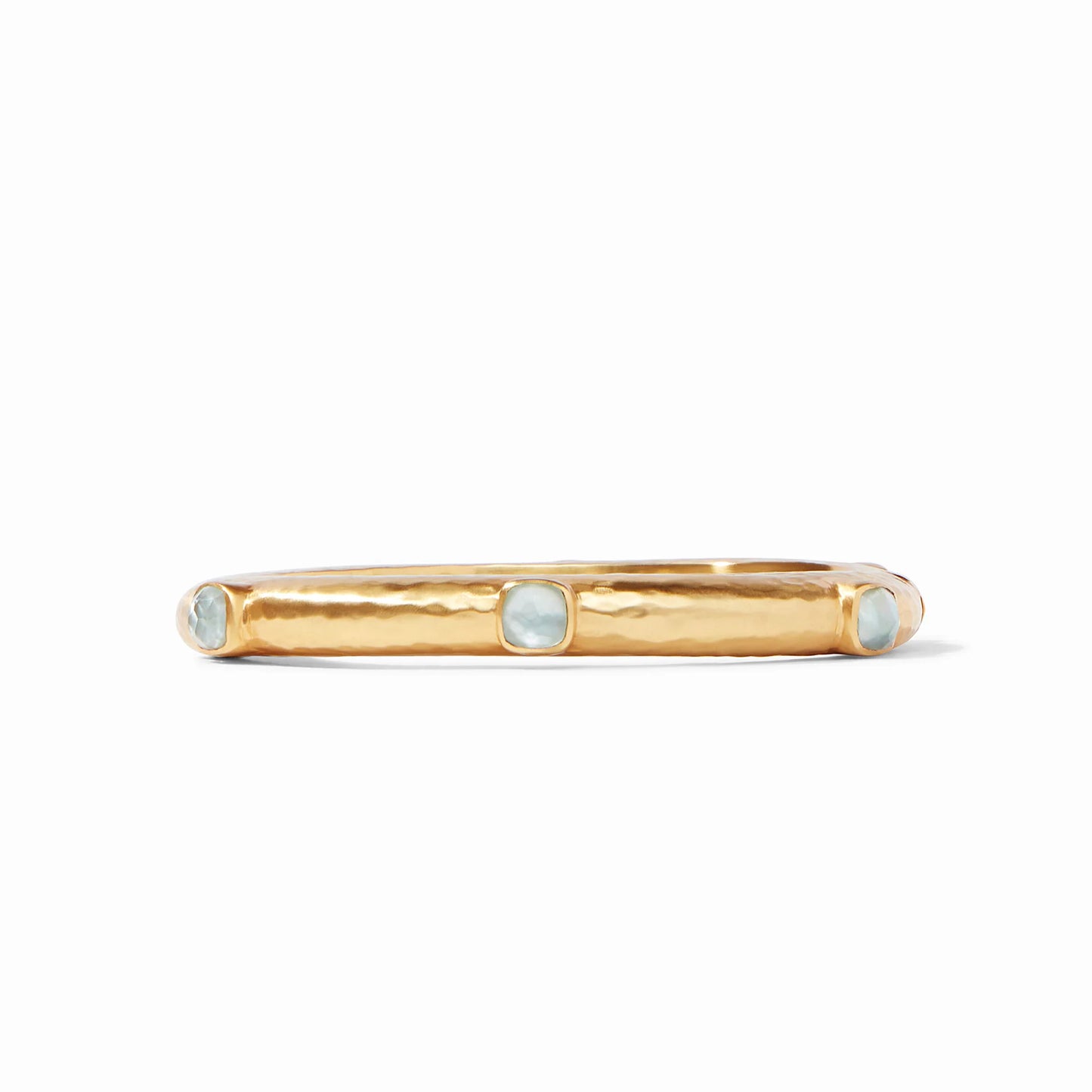 Catalina Stone Hinge Bangle - Gold/Iridescent Clear Crystal