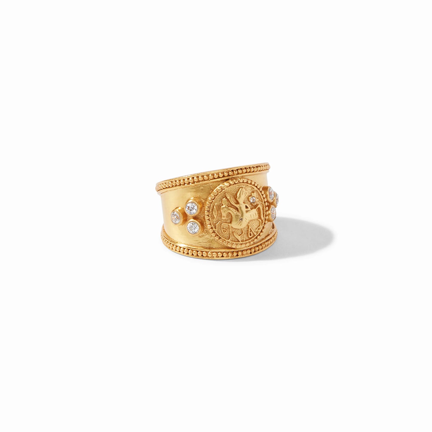 Coin Crest Ring - Cubic Zirconia - 7