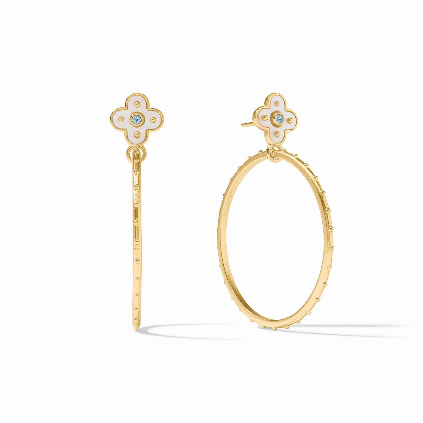 Colette Statement Earring - Chalcedony Blue
