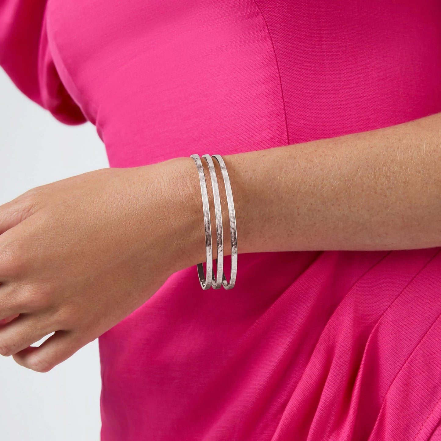 Crescent Bangle - Silver - M