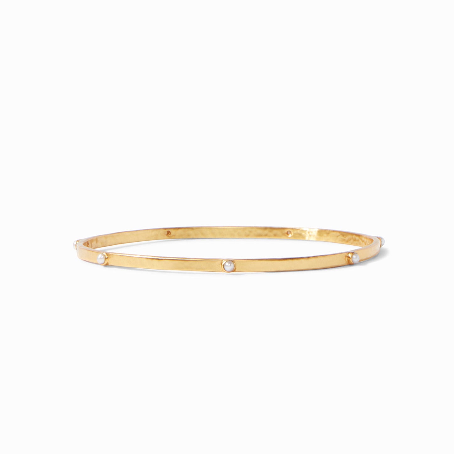 Crescent Stone Bangle - Pearl - M