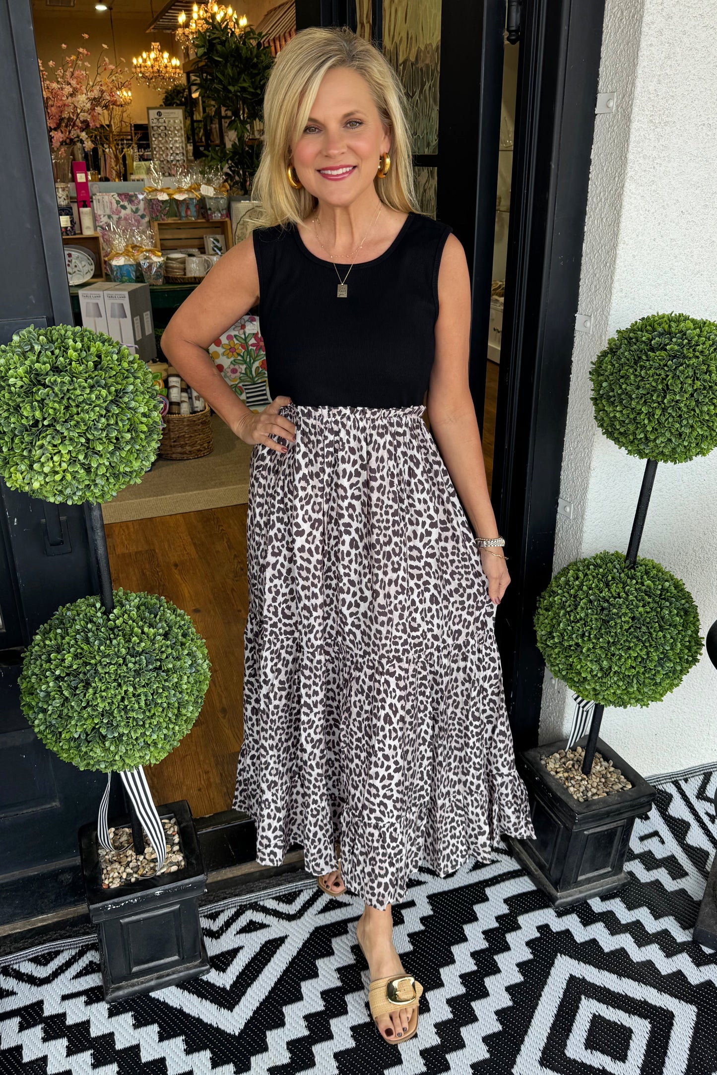 Mary Cheetah Maxi Dress