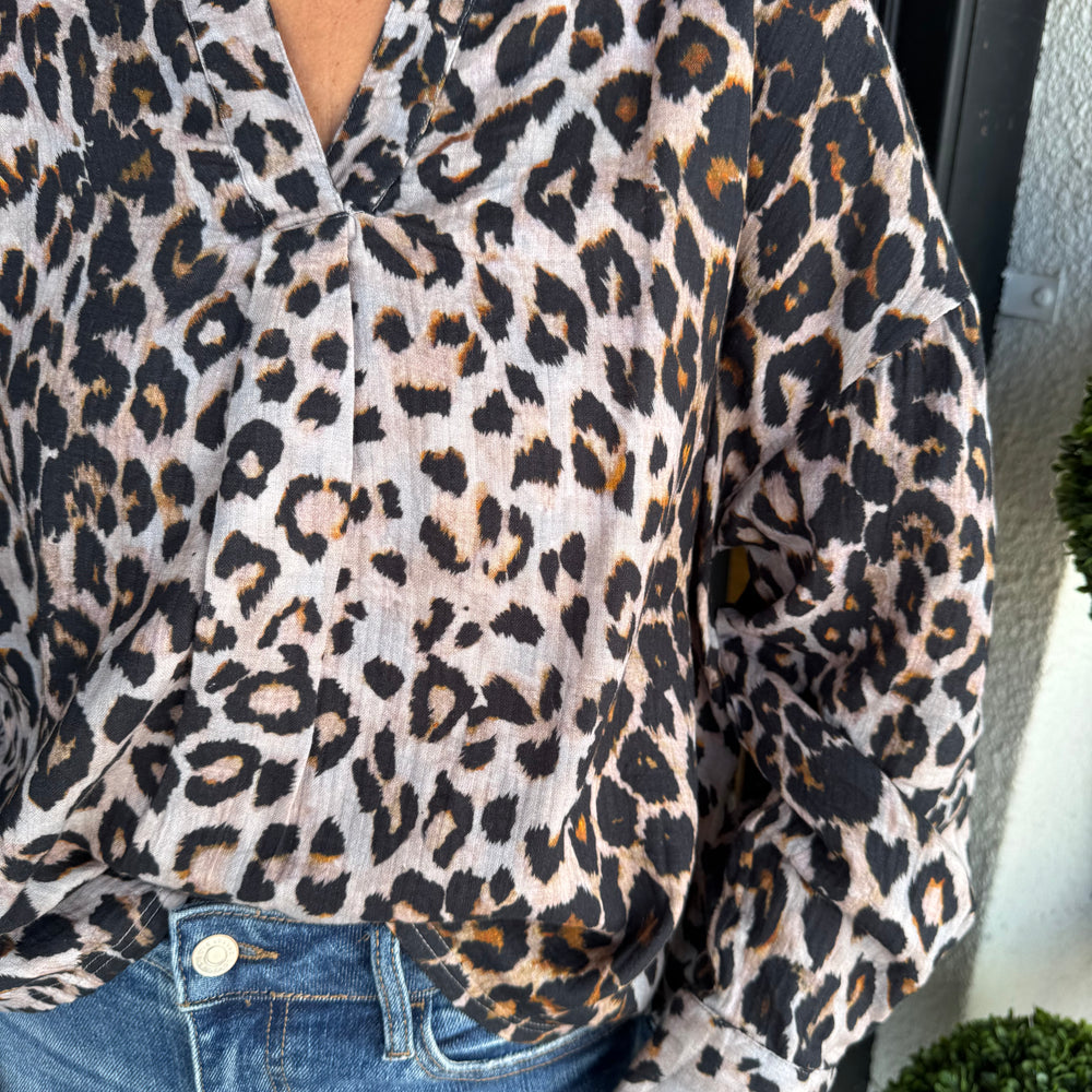 Ivy Jane Leopard Gauze Popover