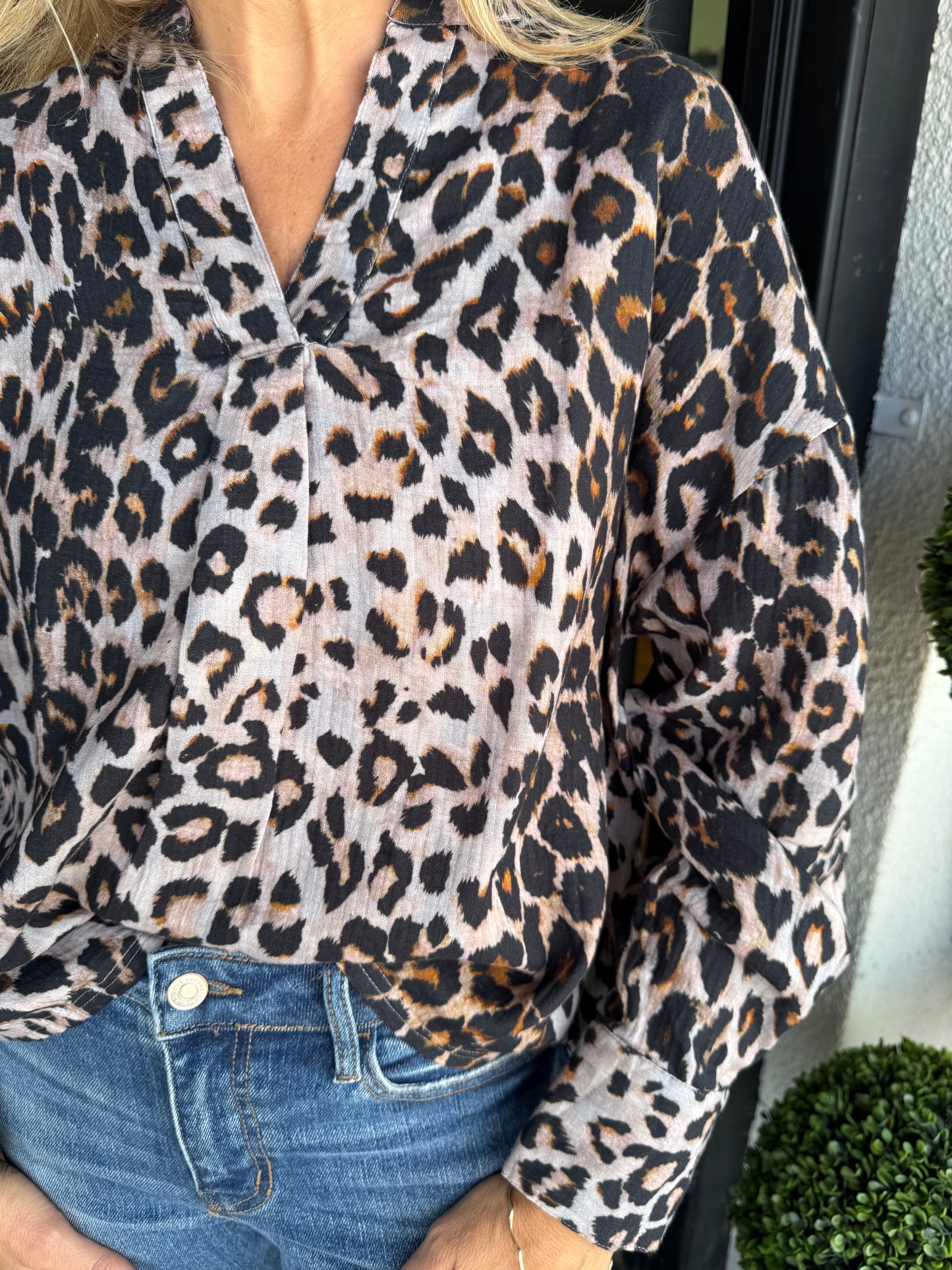 Ivy Jane Leopard Gauze Popover