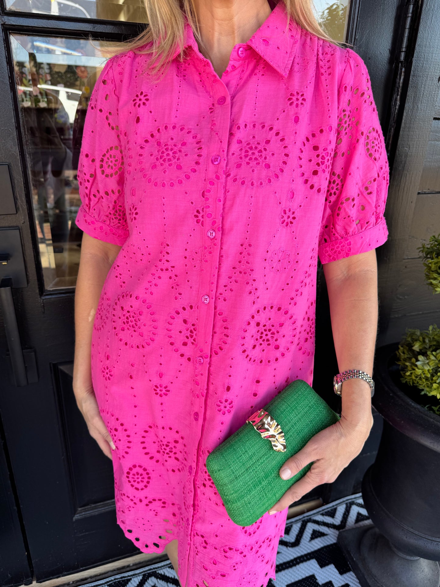 Greer Dress - Hot Pink