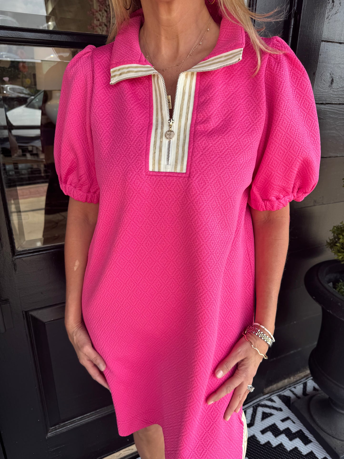 Mary Square Andie Dress Pink