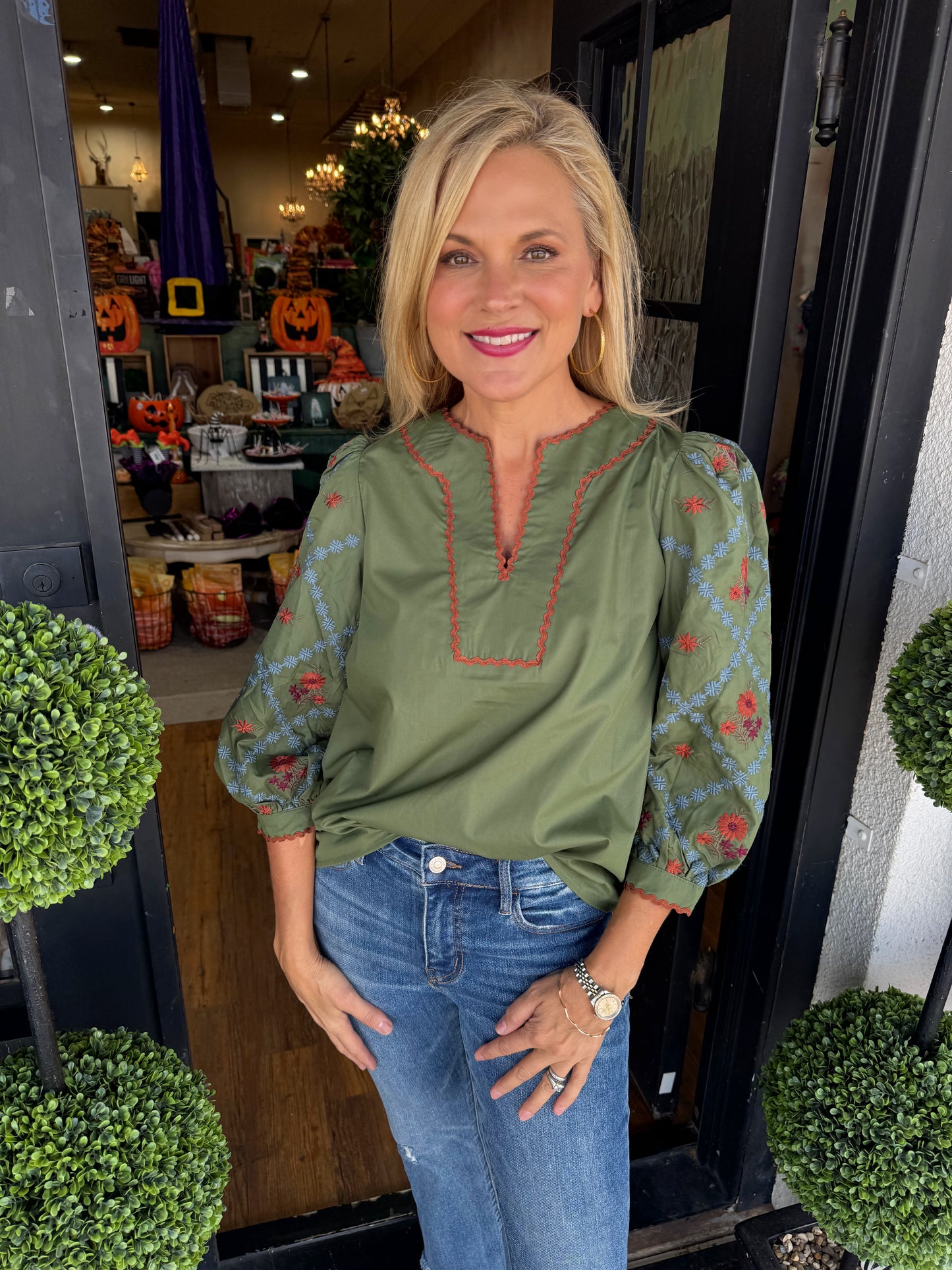 Mirbella Top - Olive